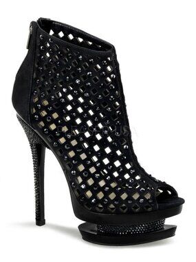 Stunning 🔥 | Pleaser Day & Night Fantasia | Cut-out Rhinestone Booties | 39